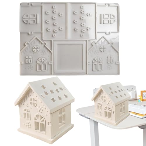 Kerzenform in Hausform, Silikonform für Weihnachtshaus – Silikonform Art House,Weihnachtsformen aus Silikon, für Kerzenhalter, Kuchen, handgefertigte Seifen und andere Kunstgegenstände Kerzenform in Hausform, Silikonform für Weihnachtshaus – Silikonform Art House,Weihnachtsformen aus Silikon, für Kerzenhalter, Kuchen, handgefertigte Seifen und andere Kunstgegenstände von Naqqios