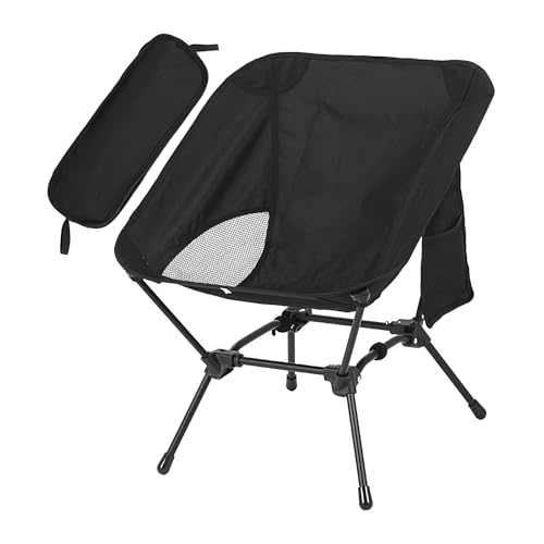 Naqqios Klappkampenstuhl - Reisepicknickstuhl, tragbarer Picknicksitz | Campingstuhl mit Seitenpockt für Picknick -Wanderwanderungsfischerei am Poolgarten Rucksack Tailgating Outdoor Rasen von Naqqios