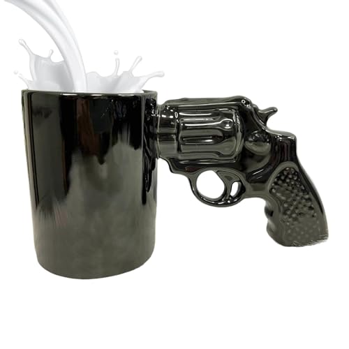 Neuheit Teetasse für Kaffeeliebhaber – Teetassen | Dekorative Pistolengriff-Tasse, exzentrische Teetasse mit Pistolengriff-Design von Naqqios