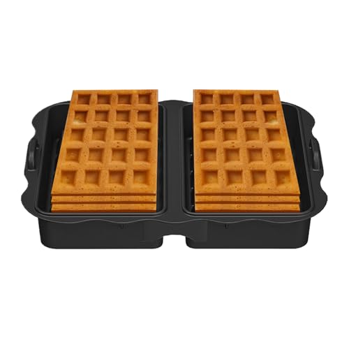 Waffelform | 2-Fach Silikon Backform - Für Familienmahlzeit Snack Party Feiertagsfest Wochenendbrunch Frühstück | Haushaltsküche Frühstück Brunch Wochenende Snack Feiertag Waffelform | 2-Fach Silikon Backform - Für Familienmahlzeit Snack Party Feiertagsfest Wochenendbrunch Frühstück | Haushaltsküche Frühstück Brunch Wochenende Snack Feiertag von Naqqios