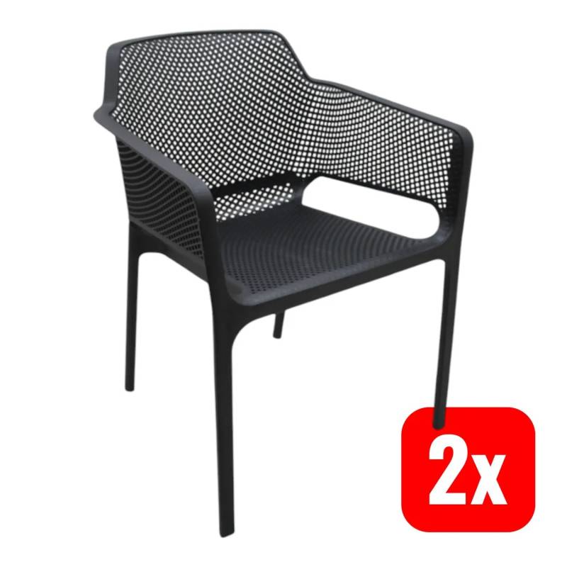 B-Ware Nardi Net Armlehnstuhl Stuhl Gartenstuhl Terrassenstuhl Balkonstuhl 2 Stück von Nardi