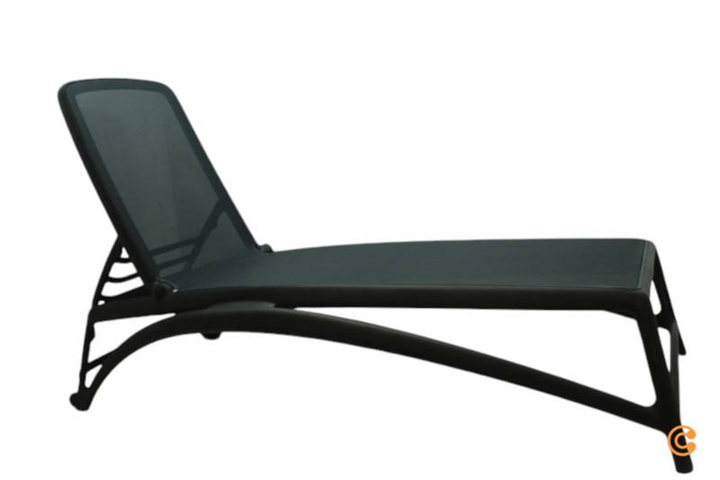 Nardi Atlantico Outdoor Liege Liegestuhl Gartenliege Sonnenliege Anthrazit436 B-Ware von Nardi