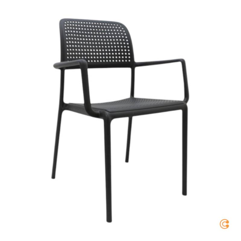 Nardi Bora Armlehnstuhl Lehnstuhl Stuhl Esszimmerstuhl Gartenstuhl Anthrazit B-Ware von Nardi