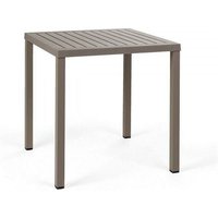 Quadratischer Tisch '' Nardi Cube'' aus Durel-Platte für den Außenbereich in Garten und Veranda -Taubengrau / 70 cm von Nardi
