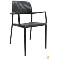 Nardi - neuwertig] Bora Armlehnstuhl Lehnstuhl Stuhl Esszimmerstuhl Gartenstuhl Anthrazit B-Ware von Nardi