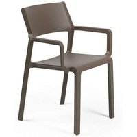 Sessel Nardi Trill Armchair Gartenmöbel, für Bar und Restaurant aus Polypropylen-Glasfaser -Tabak / Packung mit 1 Stück von Nardi