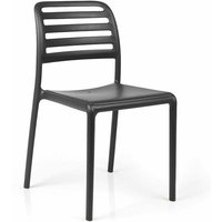 Stühle Nardi Costa Bistrot Gartenmöbel, für Bar und Restaurant aus Polypropylen-Glasfaser Made in Italy -Anthrazitgrau / Packung mit 1 Stück von Nardi