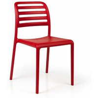 Stühle Nardi Costa Bistrot Gartenmöbel, für Bar und Restaurant aus Polypropylen-Glasfaser Made in Italy -Rot / Packung mit 1 Stück von Nardi