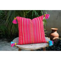 Einzigartiger Karen Kissenbezug Mit Quasten Aus Thailand, Handgemachter Kissenbezug, Ethno Boho - Cs12Kapin Einzigartiger Karen Kissenbezug Mit Quasten Aus Thailand, Handgemachter Kissenbezug, Ethno Boho - Cs12Kapin von NarissaraShop