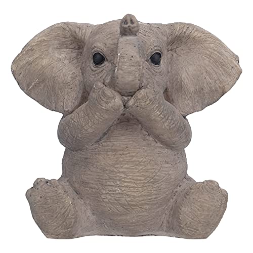 Baby Elefant Statue, Garten OutdoorDekoration Elefant Garten Dekoration Home Decor for Living Room Bedroom (Cover Your Mouth) von Naroote