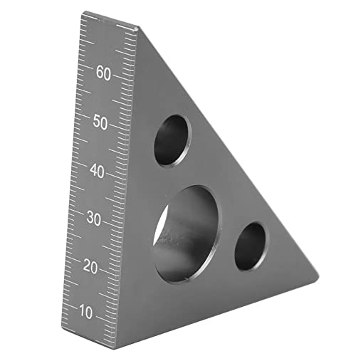 Carpenter Square, 45/90 Grad Winkellineal aus Aluminiumlegierung Zoll Metric Triangle Lineal Carpenter's Workshop Woodworking Square Multifunktionswerkzeug von Naroote