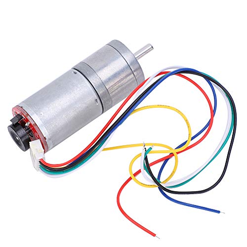 DC-Zahnradmotor mit Speed-Encoder, Encoder-Metallgetriebe GA25-370 Hoch mit Edelstahl- und Kupferbürstenmotor für Robotik und Automatisierung (DC12V 150RPM) von Naroote