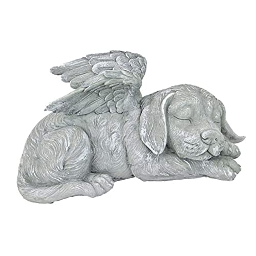 Haustier-Gartenstatue, Langlebige Schlafende Haustier-Gedenkstatue aus Lebendigem Harz für den Außenbereich für Haustier-Gedenk-Grabstein (#1) von Naroote
