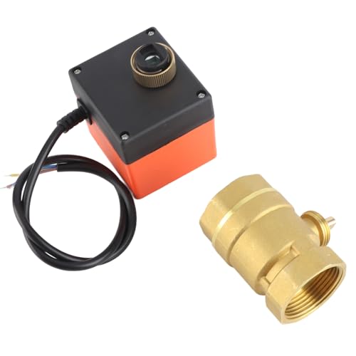 Magnetventil, Elektrisches Ventil DC 12-24 V 2-Wege-3-Draht-Messing-Motorkugelhahn Motorisierter Kugelhahn Elektrisches Ventil DN32 G1-1 4 von Naroote
