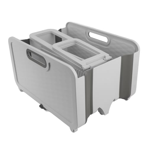 Mopp-Eimer, Wassereimer mit Großer Kapazität, Faltbar, Geteiltes Design, Rechteckig, für Zuhause (L 45 cm) von Naroote