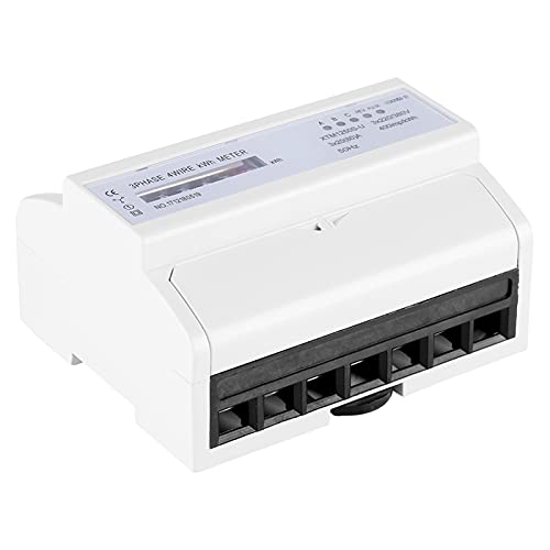Naroote 3 Phase 4 Draht-Energie-Messgerät, Digitales Elektrisches Messgerät, Stromverbrauchsmonitor DIN Rail 20 Ein Elektronisches KWH-Messgerät mit 6-stelligem Display für die Elektrische von Naroote
