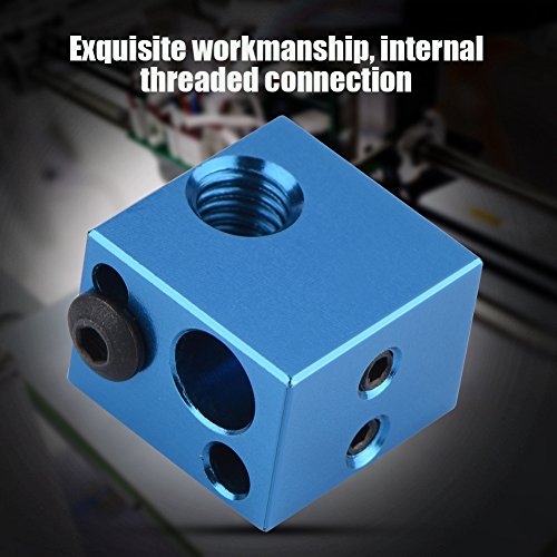Naroote 3D -Druckerheizung, Hohe Temperatur All Metal Hotend 3D -Druckerzubehör Aluminium Heizungsblockheizung Hotend Heizheizung Block Kit für (BLUE) von Naroote
