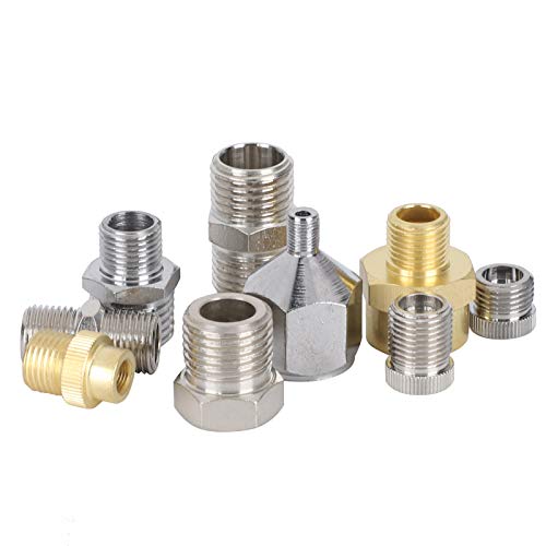 Naroote Airbrush Quick Connect, Luftkompressorzubehör Kit Iron mit 9pcs Airbrush -Zubehör für Luftkompressor von Naroote