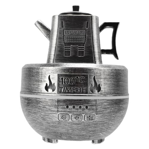 Naroote Aromatherapeutic Oil Diffusor, Heimdekoration 140 Ml Teple Multifunktional Ancient Bunful Lights des Diffusor -Luftbefeuchters für Einen Desktop -Computer (Antikes Silber) von Naroote