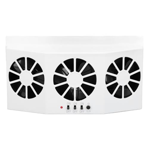 Naroote Autolüftung, 3 Solar Drive -Ventilatoren für die Belüftung von Autos für das Haus (WHITE) von Naroote