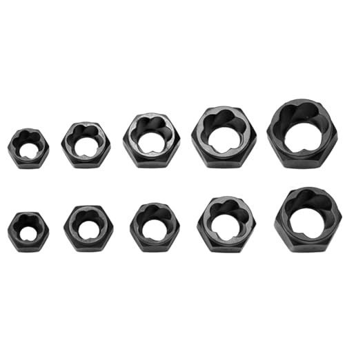 Naroote Bolzenextraktionskit, Automobilwerkzeuge Schwarze Legierung mit Mehreren Optionen Bolzenextraktor Zum Einfachen Entfernen von Gebrochener Hardware (Low -Hocke) von Naroote