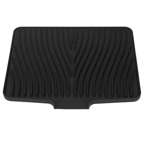 Naroote COPPTOIR -TABELWÜRSCHAGE TRACY -Teppiche, Hitzebeständige, Vielseitige Resistente Geschirrspülteppich, Schnelle Entwässerung, Leicht Reinigung, Abfluss in Gerichten (BLACK) von Naroote