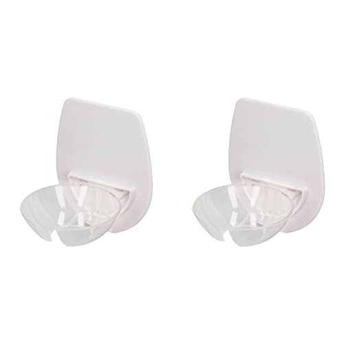 Naroote Duschbecherhalter, 2pcs Duschweinhalter Transparent Plastik Einfacher Kompakter Becherhalter Easy Montage Weinglashalter Badewanne Weinglashalter für Badewanne Badezimmer von Naroote