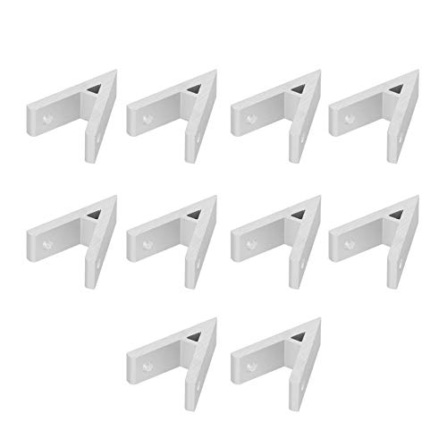 Naroote Eckhalterung, Aluminiumwinkel -Regal -Halterungen 10pcs Aluminium Winkel Ecke Industrieprofil Stecker Zubehör für Regale Holzmöbelschrankstuhlschublade (2020-45 Grad) von Naroote