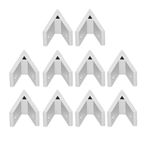 Naroote Eckhalterung, Aluminiumwinkel -Regal -Halterungen 10pcs Aluminium Winkel Ecke Industrieprofil Stecker Zubehör für Regale Holzmöbelschrankstuhlschublade (3030-45 Grad) von Naroote