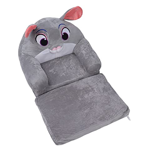 Naroote Faltbares Kindersofa, Weiches Kindersofa -Bett Kaninchenform Leicht zu Atmungsfähiger Süßer Cartoon Reißverschluss Design mit Breiten Armlehnen für Schlafzimmer für Kleinkinder (2 Etagen) von Naroote