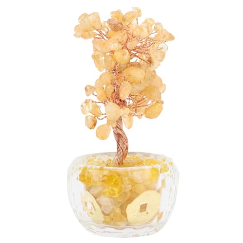 Naroote Feng Shui Money Tree, Symbolisieren Wohlstand Auffällige Positive Lucky Tree für Wohlstand und Glück (Yellow) von Naroote