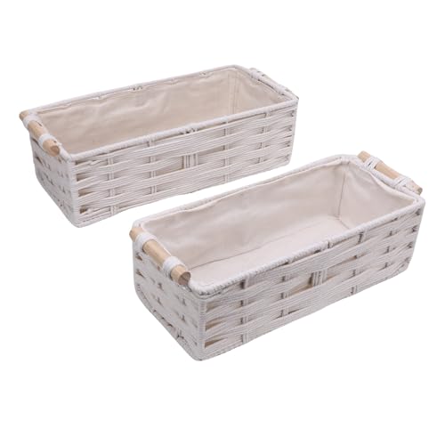 Naroote Home Decorative Körbe, Boho Decormanden Holzgriffe 2 Stcs vor Dem Eingang Naroote Home Decorative Körbe, Boho Decormanden Holzgriffe 2 Stcs vor Dem Eingang von Naroote