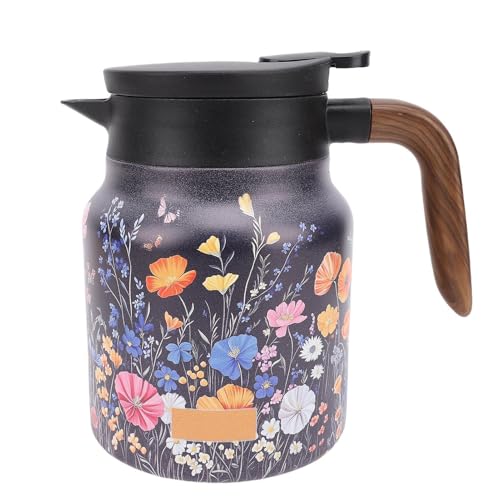 Naroote Isolierte Teekanne 1000 Ml, Edelstahl -Isolierte Teekanne für Zuhause (E-Stil) von Naroote
