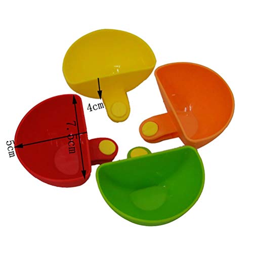 Naroote Kitchen -Gewürzstich Set 7,5 * 5 * 4 Cm Bowls Gewürze Geschirr Gewürze (Gelb + Grün + Orange + Rot) von Naroote