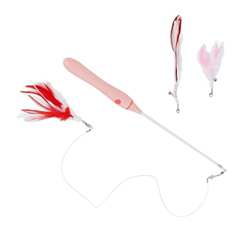 Naroote LED Rotes Licht Lustiger Katzenstick, Lustiger Katzenstick Interaktiv für Haustierkatzen (PINK) von Naroote