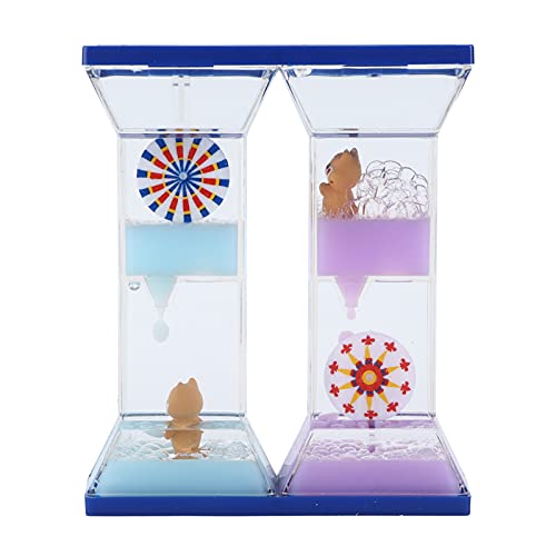 Naroote Liquid Motion Bubbler, Entspannende Desktop-Dekoration, Liquid Motion Bubbler für Kinder, Sanduhr, Buntes Acryl-Kunststoffspielzeug mit Anti-Auslauf-Design für Sensorisches von Naroote