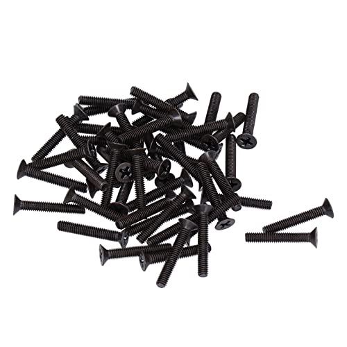 Naroote M4 -Schrauben, 50 Pcs Counterunk Schraube Flachkreuz M4 A2-70 Anschlussteil Mikroschrauben Zur Reparaturwartung (M4*25) von Naroote