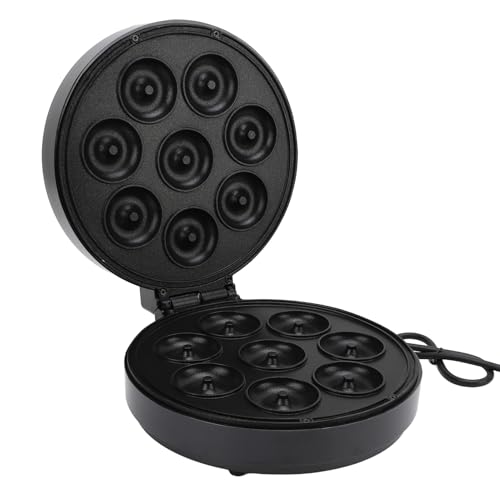Naroote Mini Donut Maker, Doppelseitiges Heizung 8 Löcher Donut Maker Machine für Desserts (EU-Stecker 220V) von Naroote