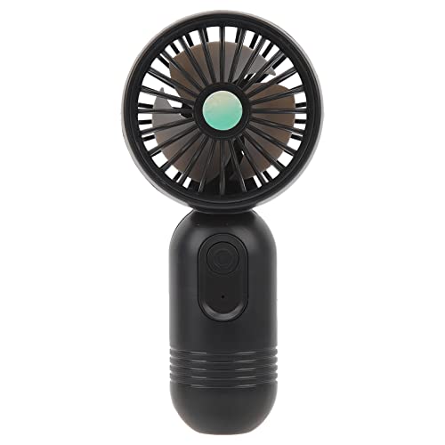 Naroote Mini -Handheld -Lüfter, Persönlicher Handheld Lüfter ABS PC Leistungsstarker Wind 3 Geschwindigkeit Einstellbares Niedriges Geräusch für Zuhause (BLACK) von Naroote