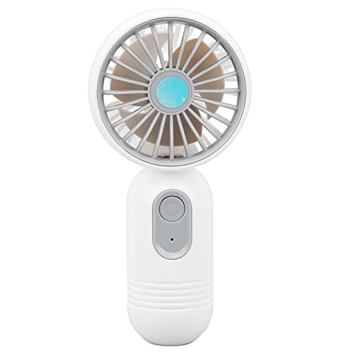 Naroote Mini -Handheld -Lüfter, Persönlicher Handheld Lüfter ABS PC Leistungsstarker Wind 3 Geschwindigkeit Einstellbares Niedriges Geräusch für Zuhause (WHITE) von Naroote