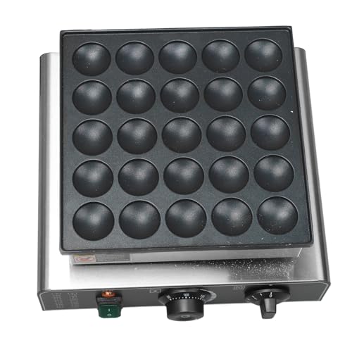 Naroote Mini Waffle Maker, Multi Purpose Electric 25 Löcher 50 Bis 300 Grad Celsius Temperatur Nicht -Stick 850W Pfannkuchen -Pfannkuchen Hersteller für Restaurants (EU -Stecker 220 V) von Naroote