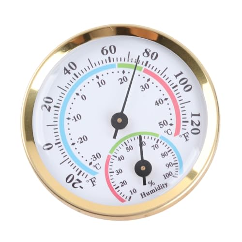 Mini-Zeiger-Hygrometer-Thermometer, Tragbares, Kompaktes Aluminiumgehäuse, Schlankes, Transparentes Zifferblatt, Innentemperatur- und Luftfeuchtigkeitsmesser für die Mini-Zeiger-Hygrometer-Thermometer, Tragbares, Kompaktes Aluminiumgehäuse, Schlankes, Transparentes Zifferblatt, Innentemperatur- und Luftfeuchtigkeitsmesser für die von Naroote