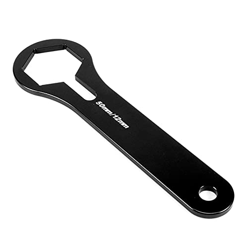 Naroote Motorrad -Gabel -Werkzeug, Gabel Cap Socket Fork Cap Wrax 50 Mm Motor Stoßdämpfer Suspensionswerkzeug Aluminium Leichtmetall Werkzeug für 125 150 250 350 450 550 SX XCWP (Black) von Naroote