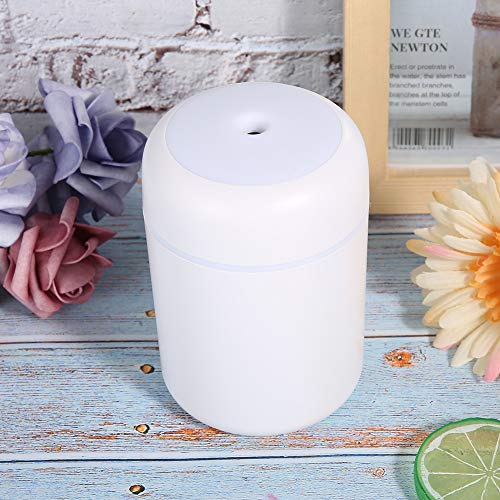 Naroote Persönlicher Luftbefeuchter, Kleiner Schlafzimmer -Luftbefeuchter 300 Ml USB -Haushaltsauto Luft Desktop Mini für Schlafzimmer Tragbares Nachtlicht Luftbefeuchterspray (WHITE) von Naroote
