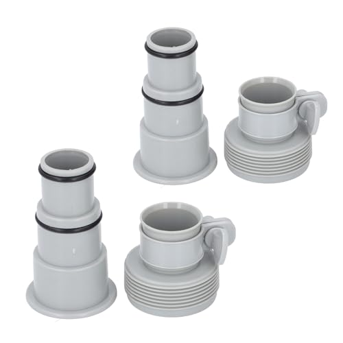 Naroote Poolschlauchadapter, Poolschlauchanschluss 4pcs Set Pool Schlauchadapter Set PVC -Gewinde Klemmpoolpumpenschlauchanschluss Ersatzkit von Naroote