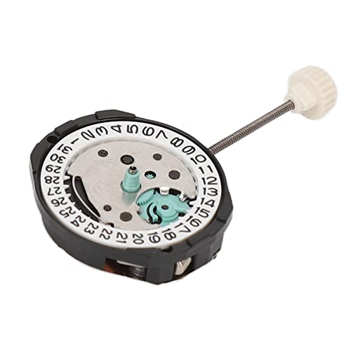 Naroote Quarzbewegung, 3 Hände Uhr Bewegung Quarz Bewegung Legierung SL25 3 Hände Kalender Uhr Ersatzteile Zubehör Kalender für Wat Chmaker (Datum 3) von Naroote
