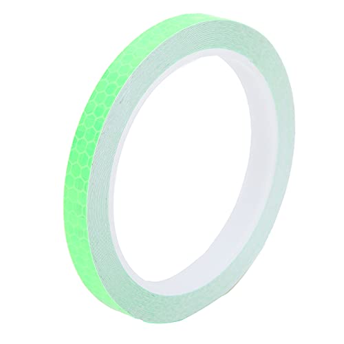 Naroote Reflektierende Armbänder, Fahrradreflektoren 8m Plastik Hexagonaler Muster Reflektorband Reflektierende Armbänder Erwachsene für Car Bike Motorrad DIY Dekoration (GREEN) von Naroote