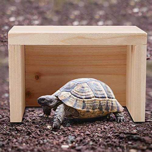 Naroote Schildkröte Gehege, Schildkröte Versteckte Holz Verstecken Hindout Tortoises Kletterkasten Aquariumhöhle für Reptile von Naroote
