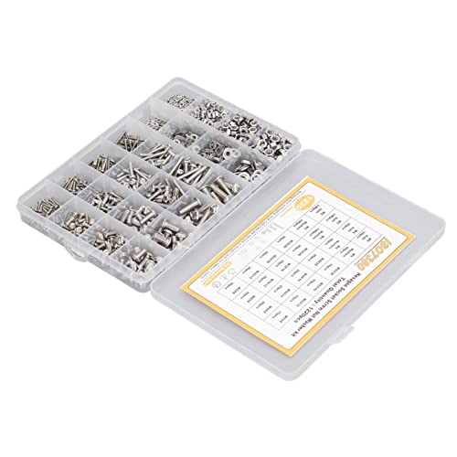 Naroote Sockelschraube, M4 -Schraubenkit 1220pcs 304 Edelstahl Sechskantbuchse Schraube Nuss Waschmaschine Maschine Schraube Sortiment Kit Starker Verschleiß Widerstand M2 M3 M4 M5 Naroote Sockelschraube, M4 -Schraubenkit 1220pcs 304 Edelstahl Sechskantbuchse Schraube Nuss Waschmaschine Maschine Schraube Sortiment Kit Starker Verschleiß Widerstand M2 M3 M4 M5 von Naroote