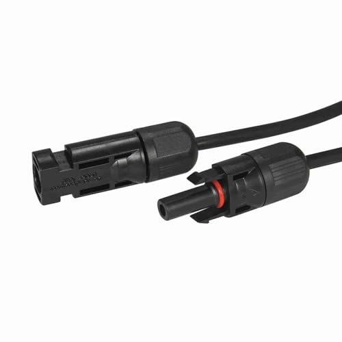 Naroote Solarpanel -Verlängerungskabel, Solarkabel Solar -Panel Verlängerungskabel mit Stecker 1 Solarverlängerungskabel 1 (Schwarz & rot #10) von Naroote